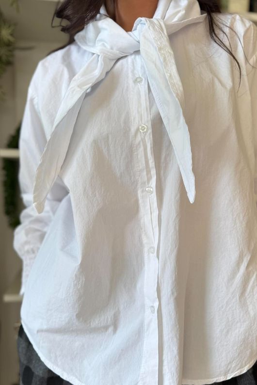 Paloma Tela Neckerchief Blouse White